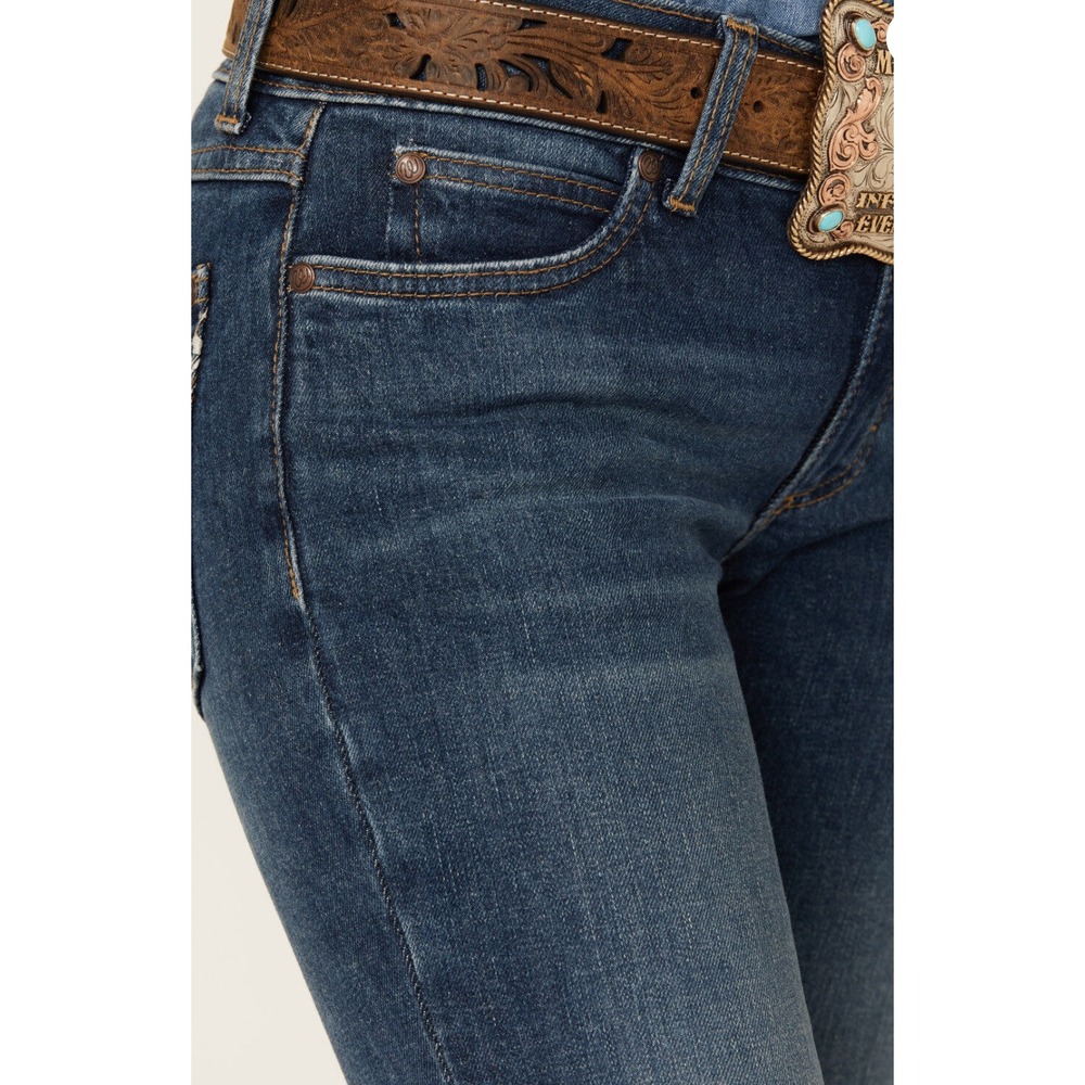 Wrangler Women's Retro Mae Mid-Rise Bootcut Jeans Embroidered Pockets size 5 - Picture 4 of 7